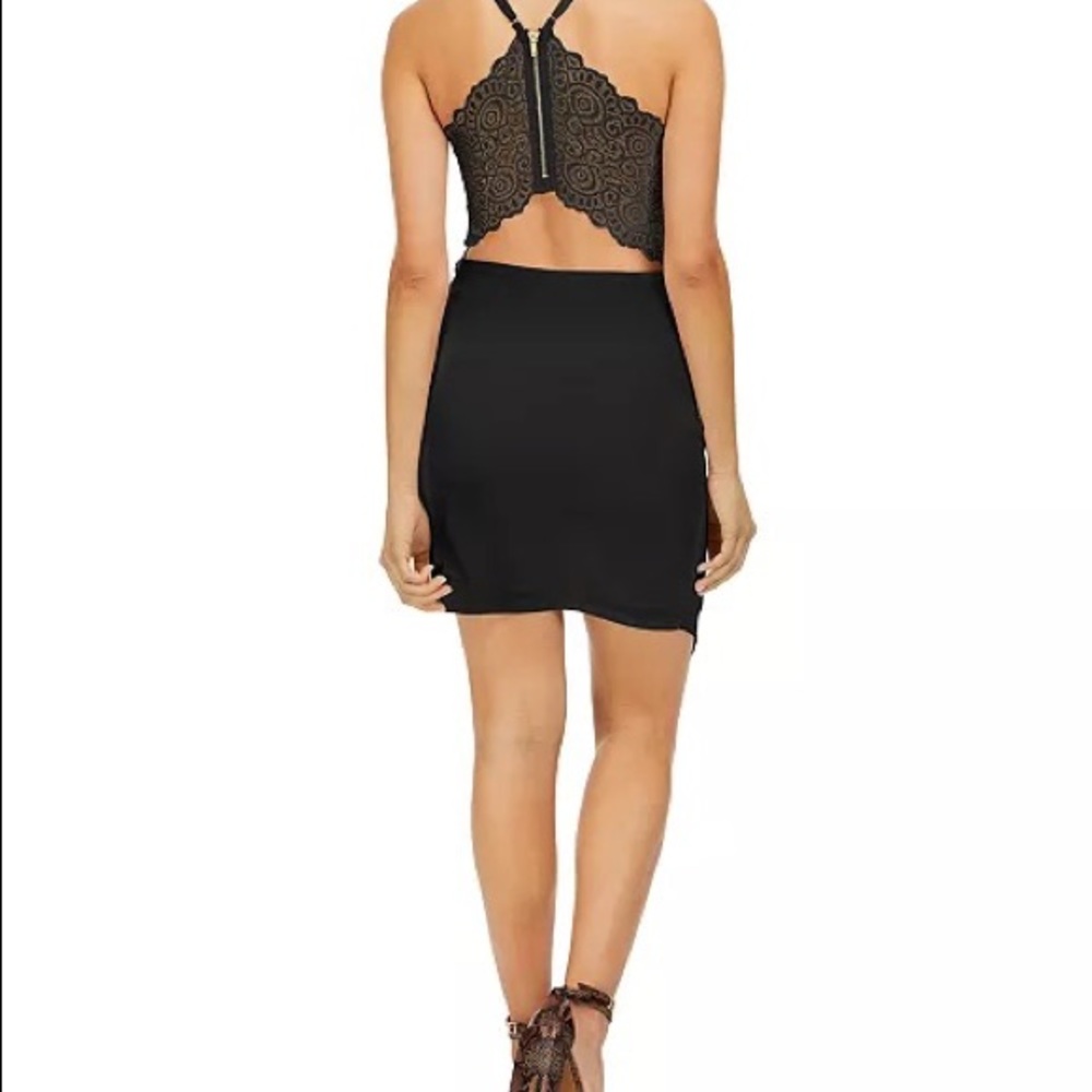 Emerald Sundae Black Bodycon dress with open lace back size M